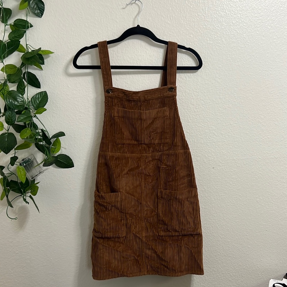 Wild fable brown corduroy pocket dress — size L
